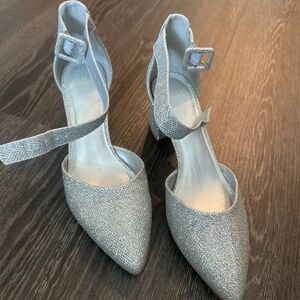 Silver short heels
